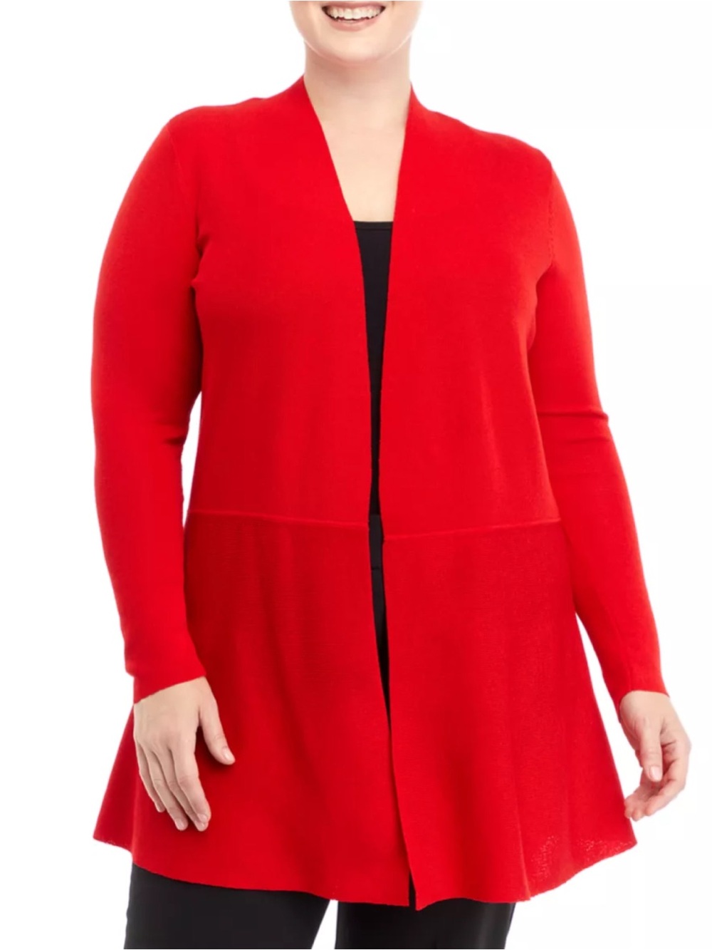 NWT Anne Klein Monterey Cardigan Red Pear Size XL